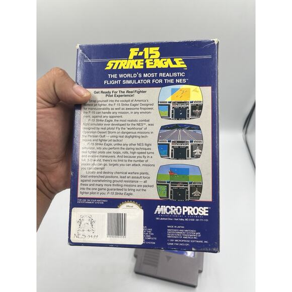 F-15 Strike Eagle (Nintendo NES, 1992) - BOX + CART ONLY *AUTHENTIC - Picture 8 of 12